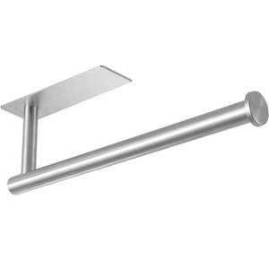 lot 28204 image: Theaoo Under Cabinet Paper Towel Holder for Kitchen, Adhesive Paper Towel Roll Rack for Bathroom Towel, SUS304 Stainless Steel Wall Mount, Both Available for Adhesive and Screws - Retail $14