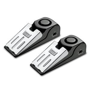 lot 28223 image: EMDMAK Door Stop Alarm with 120DB Siren Door Stop for Home & Travel (Black) (Pack of 2) - Retail $14