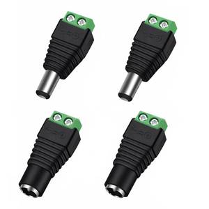 lot 28225 image: California JOS 2 Male  2 Female 12 V 2.1x5.5mm DC Power Jack Plug Adapter Barrel Connector for CCTV Security Camera LED Strip - Retail $4