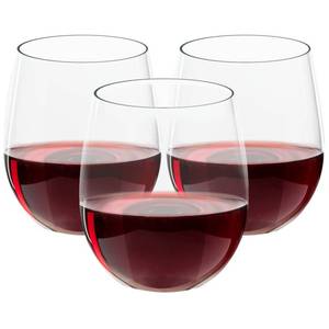 lot 62241 image: FOCUSLINE 32 Pack Plastic Wine Glasses Stemless, 12 Oz Crystal Clear Disposable Wine Cups, Reusable Plastic Wine Glasses for Parties Weddings, Shatterproof Recyclable and BPA-Free - Retail $30
