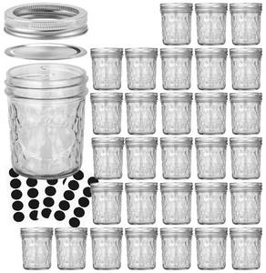 lot 62249 image: VERONES Mason Jars 6 OZ, 30 PACK 6oz Mason jars Canning Jars Jelly Jars With Lids, Ideal for Jam, Honey, Wedding Favors, Shower Favors - Retail $33
