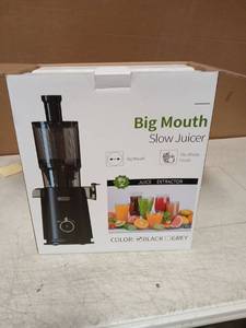 lot 62263 image: ECOSELF Big Mouth Slow Juicer SJ-050C Black - Retail $80