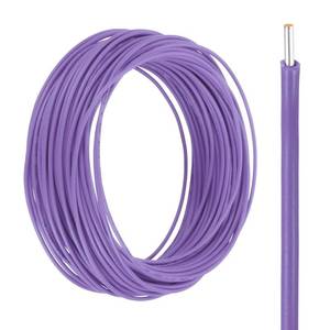 lot 18408 image: MECCANIXITY UL1007 Solid Core Wire, 22 Gauge 50FT 300V 22 AWG Electrical Wire Tinned Copper PVC 80 Degree High Temp Internal Wiring for Fixed Installations, Appliances, Purple - Retail $9