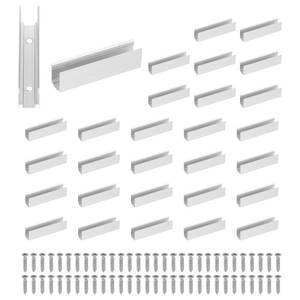 lot 18419 image: PATIKIL Neon Rope Light Mounting Brackets, 50 Pcs Neon LED Lights Aluminum Install Fixing Clips Accessories for 8x16mm Silicone Neon Sign Flex Strip Lighting - Retail $14