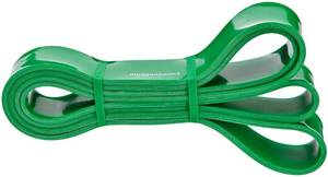 lot 18433 image: Amazon Basics Resistance Pull Up Band for Pull Up Assistance, Muscle Training, Body Stretching and Home Workouts, 1-34 Inches, 50 to 125 Pounds, Green - Retail $14