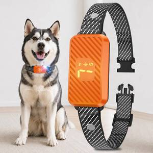 lot 18444 image: Dog Bark Collar for Large Medium Small Dogs, Effective No-Bark Collar, Smart Barking Collar, Rechargeable Bark Collar with 7 Sensitivity, 3 Modes, Waterproof, Neon Orange - Retail $24