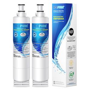 lot 18465 image: ICEPURE 4396508 Refrigerator Water Filter Replacement for EveryDrop Filter 5, EDR5RXD1, Whirlpool 4392857, NL300, 4396510, 4396509, 4396547, LC400V, 4396510p, WF-NLC240V,PNL240V, 2PACK - Retail $24