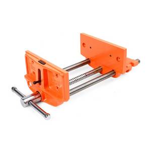 lot 25981 image: Pony Jorgensen 27091 Medium Duty Woodworkers Vise, Orange, Grey, 9-Inch By 7-Inch - Retail $43