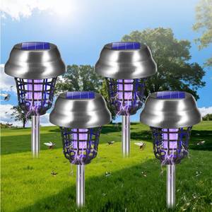 lot 25985 image: 2026 Solar Bug Zapper Outdoor Waterproof Mosquito Repellent Outdoor Patio Mosquito Trap & Killer for Garden, Backyard, Farm, Solar Powered Fly Zapper for Small Flying Insect, Gnats, Flies, Moths(4)
