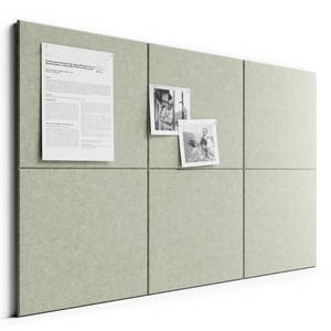 lot 26034 image: Bumusty Large Cork Board 36 x 24 Alternative - 6 Pack Felt Wall Tiles with 40 Safe Removable Adhesive Tabs, 30 Pushpins, Cork Boards for Walls Pin Board Bulletin Board Office Decor (Sage) - Retail $154