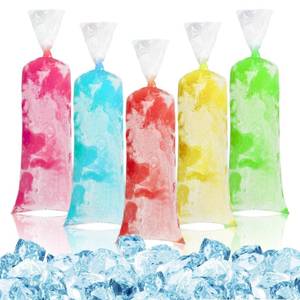 lot 43335 image: MAQIHAN 100 Ice Candy Plastic Bags - 4x12 Bolsas para bolis de hielo mexicanos Freeze Icepop Bags Popsicle Mold bolsas para helados caseros Popsicle Wrappers Yogurt Ice Cream Smoothie Mold Bag - Retail $7