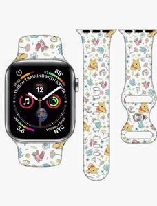 lot 43348 image: Cartoon Band Compatible with Apple Watch 38mm40mm41mm42mm44mm45mm46mm, Cute Bands Replacement for Apple Watch Series 10 9 8 7 6 5 4 3 SE2, Silicone iWatch Band for Women Men - Retail $10
