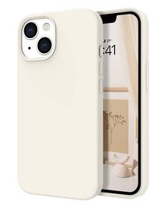lot 43351 image: DOMAVER for iPhone 14 Case Liquid Silicone for Women Men Gel Rubber Microfiber Lining Cushion Soft Cover Shockproof Protective-Antique White - Retail $10