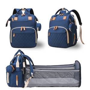 lot 62282 image: Lamroro Diaper Bag with Changing Station, Waterproof 3 in 1 Baby Diaper Backpack with Foldable Changing Pad, Large Travel Back Pack for Baby Girl Boy, Baby essentials, Blue - Retail $40