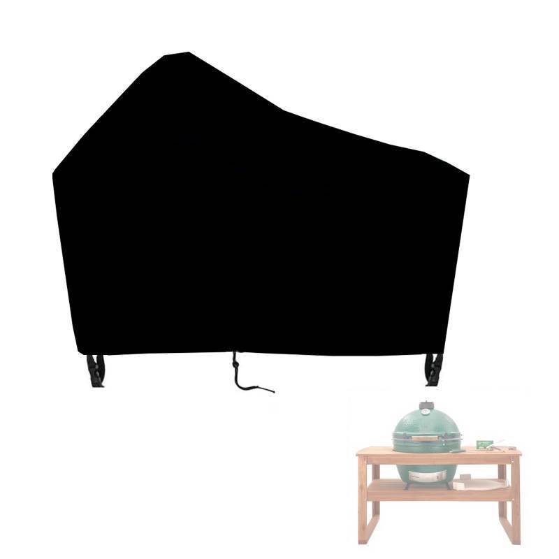 lot 24150 image: Aidetech Kamado Ceramic BBQ Grill Cover for Big Green Egg, Heavy Duty Waterproof Grill Station Table Cover, Outdoor Grill Cart Cover-60 L x 30 W x 50 H - Retail $38