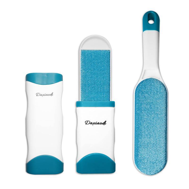 lot 24101 image: 2 Pack Furniture Lint Remover Brushes, Double Sided Self Cleaning Loose Hair Catcher for Pet, Hair Cleaner for Clothes, Sofa, Carpet - Retail $16
