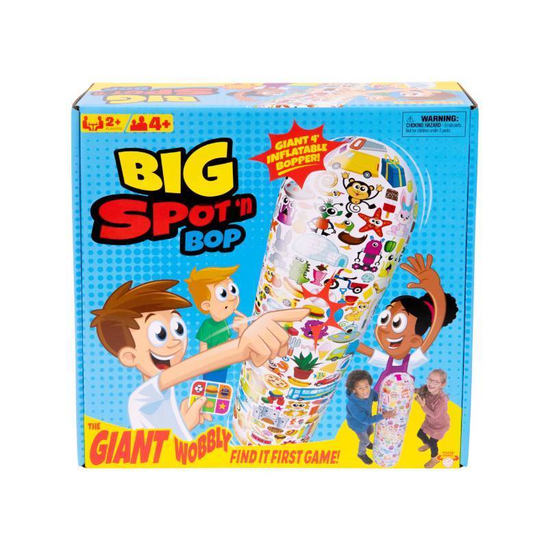 lot 28088 image: Big Spot N Bop The Giant Wobbly Find It First Game, A Fun, Active Race for Mind and Body, Run Around The Giant 4 Foot (122cm) Inflatable Bopper to Find and Match Images, for 2 Or More Players, 4 - Retail $16