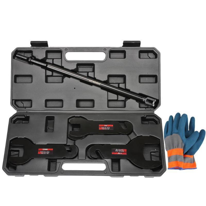 lot 23169 image: GEAROLL 43300 Pneumatic Fan Clutch Wrench, 8PCS Fan Clutch Removal Tool Kit Compatible with FordGMChryslerJeep - Retail $39