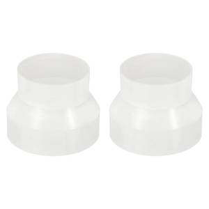lot 18470 image: PATIKIL 4 to 3 Duct Reducer, 2 Pack ABS Ducting Airflow Tube Increaser Adapter Pipe Fitting for HVAC Heating Cooling Air Ventilation Systems - Retail $17