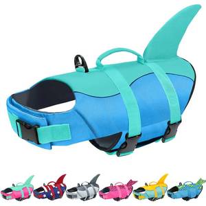 lot 18479 image: Malier Dog Life Jacket, Ripstop Dog Life Vest with High Buoyancy for Swimming Boating, High Visibility Shark Puupy Lifesaver for Small Medium Large Dogs (Flag Color 2, X-Small) - Retail $29