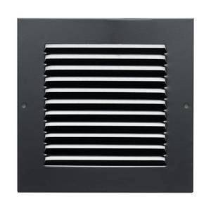 lot 18490 image: Fits 14x6 Duct Opening  Steel Return Air Grille by Handua  Vent Cover Grill for Sidewall and Ceiling  Black  HVAC Cold Air Intake Grille  Outer Dimensions 15.75W X 7.75 - Retail $15