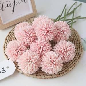 lot 18516 image: HoYuanFlo Artificial Flowers Chrysanthemum Ball Flowers Bouquet 10pcs Present for Important People Glorious Moral for Home Office Coffee House Parties and Wedding (Light Pink) - Retail $14