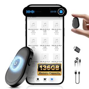 lot 18518 image: Magnetic Voice Recorder - (9800Hours) Zutiifeu Voice Activated Recorder with DSP5.0 Noise Cancellation HD Audio Recorder for Classes, Meeting, Lecture, Daily Use Recording Device - Retail $60