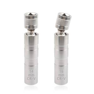 lot 18542 image: Salior 16mm&14mm Spark Plug Socket,Thin Wall 12 Points 38 Drive Spark Plug Removal Tool Compatible with BMW Nissan More Car,CRV Steel Magnetic Spark Plug Socket Set Car Tools (14mm16mm) - Retail $7