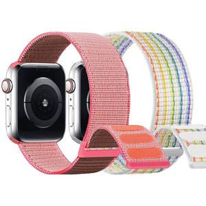 lot 18576 image: SimpleThings Compatible with Kids Apple Watch Bands, Nylon Hook and Loop for K12 Boy Girl Small Wrist iWatch Series 9 8 7 6 5 4 3 SE SE2 SE3 - Retail $13