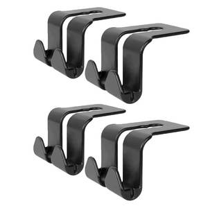 lot 18598 image: Neergute 4 Pack Metal Purse Hook for Car, Universal Auto Seat Headrest Hook Hangers Organizer for Car Handbag Clothes Coats Grocery Bags - Retail $8