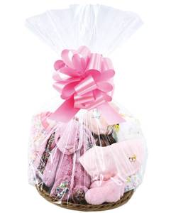 lot 18617 image: Wowfit 18x30 Clear Cellophane Bags for Gift Baskets, 10 CT Large Cello Bags Crystal Clear Plastic Wrap for Easter Baskets, Baby Showers & Weddings  Flat, No Gusset (Ribbon Not Included) - Retail $7