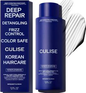lot 18644 image: CULISE Korean Hydrating Conditioner for Dry Damaged Color-Treated Hair - Detangling Deep Conditioner for Women, Rice Ferment, Hyaluronic Acid, Shea Butter, Curly, Wavy, Sulfate-Free, Color-Safe - Retail $29