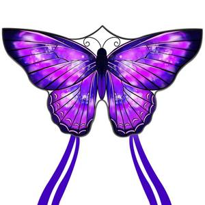 lot 18653 image: Mints Colorful Life Butterfly Kite for Kids & Adults, Easy to Fly Kite for Beach, Large Single Line Kite with Long Tail &300ft Kite String (Purple) - Retail $16