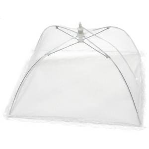 lot 18656 image: Chef Craft Classic Plastic Picnic Food Tent, 12 by 12 inch diameter, White - Retail $10
