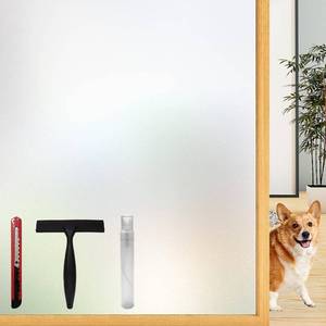 lot 18664 image: Lovepea Pure Frosted Glass Window Privacy Film 24 Hour Two Way Privacy, Removable, Static Cling, Ideal for Privacy scenarios Such as Home Office Doors and Windows (17.5 x 78.7 Inch) - Retail $6