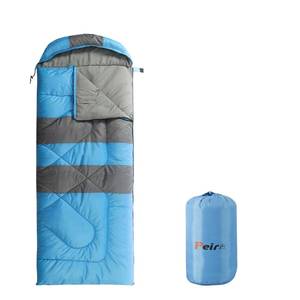 lot 26052 image: Sleeping Bags, Backpacking Camping Sleeping Bag for Adults Kids, 3 Season Warm & Cool Weather, Lightweight Waterproof Sleeping Bags with Compression Sack for Indoor Outdoor Camping Traveling Blue - Retail $22