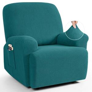 lot 26073 image: TAOCOCO Oversized Recliner Chair Covers, 1 Seater Streach Recliner Covers Soft Couch Protector Furniture Protector Covers with Elastic Chair Cover Jacquard Pattern (Peacock Blue) - Retail $50