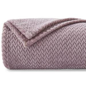 lot 26081 image: NEWCOSPLAY Super Soft Throw Blanket Light Purple Premium Silky Flannel Fleece Leaves Pattern Lightweight Bed Blanket All Season Use (Light Purple, Throw(50x60)) - Retail $10