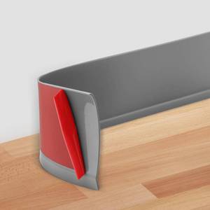 lot 26112 image: POPAKAN Flexible Baseboard Molding Trim 4 x 40 ft, Self-Adhesive Vinyl Wall Base Cove Base, Peel and Stick Rubber Wall Base Molding Trim - Gray - Retail $54