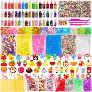 lot 26119 image: 175 Pack Slime Making Supplies Kit, Slime Add Ins Accessories Includes Slimes Charms, Foam Balls for Making Creative Slimes Kit - Retail $16