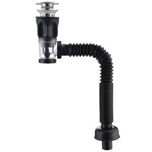 lot 26139 image: Ximlike Chrome Bathroom Sink Drain Kit, Pop Up Drain with Flexible Expandable Trap Sink Drain Pipe Tube Bathroom Sink Drain with Strainer Basket Hair Catcher Anti Clog for Vanity RV - Retail $10