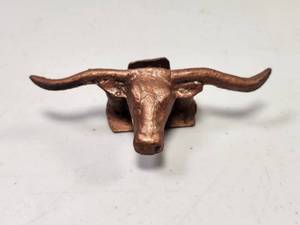 lot 90 image: Cast Iron Longhorn Bull Head Wall Hook