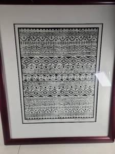lot 100 image: African Woodblock Print by Barry Osbourn - Signed & Numbered 1 of 1, Dated 1292, Framed