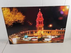 lot 125 image: Kansas City Plaza Lights Night Photography Canvas Print