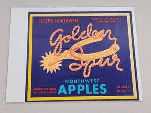 lot 135 image: Joseph Northwest Apples Crate Label - Yakima-Wenatchee Washington