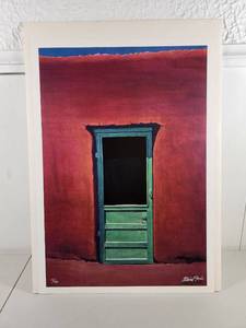 lot 136 image: Michael Forde Signed Limited Edition Lithograph - Green Door on Adobe Wall