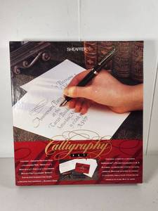 lot 177 image: Sheaffer Calligraphy Set with Fountain Pens, Nibs, Ink Cartridges and Instructional Guide