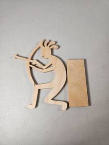 lot 179 image: Kokopelli Hunter Wood Cutout Figure