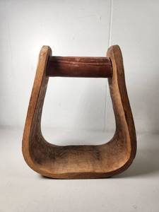 lot 197 image: Wooden Western Saddle Stirrup