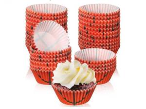 lot 37796 image: 300 Pcs Basketball Cupcake Liners Cupcake Wrappers Baking Cup Decoration for Birthday Holiday Sports Basketball Party Supplies - Retail $12